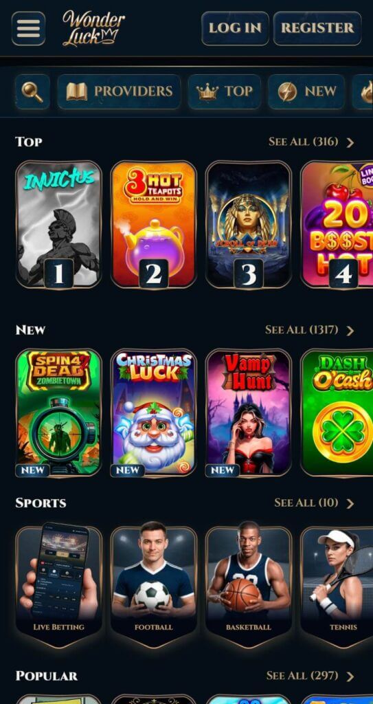 Wonderluck - Mobile Casinos in Canada