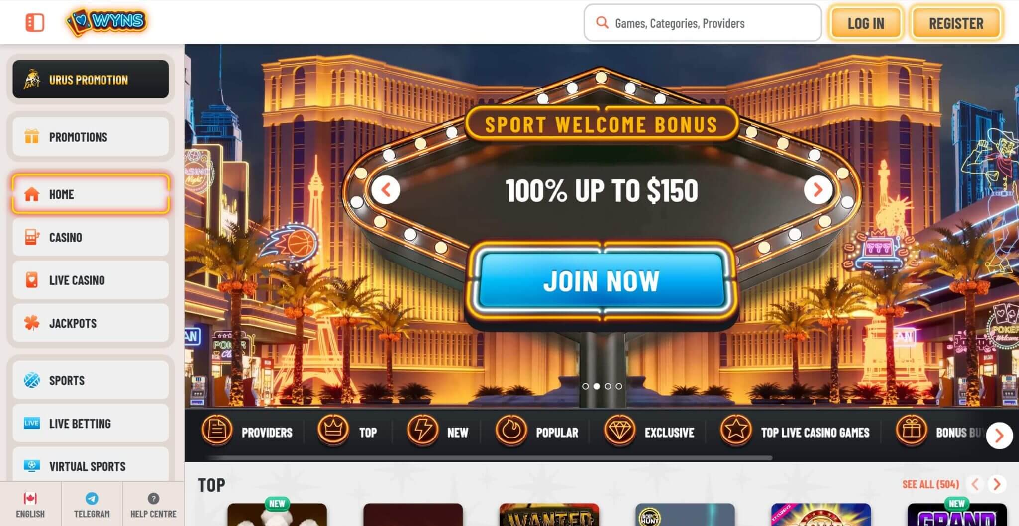 førende Wyns Casino spil nu banner
