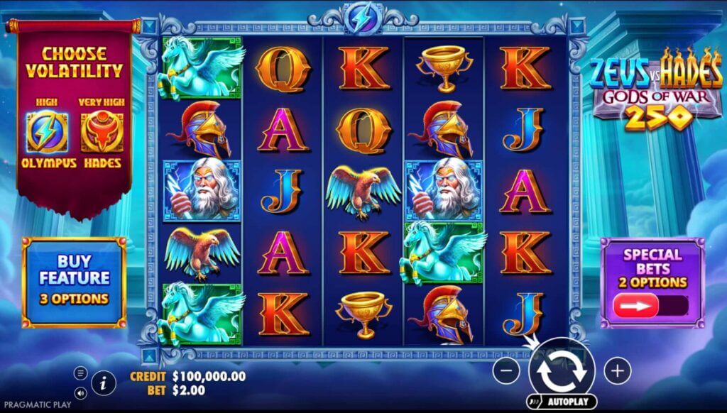 Zeus vs Hades Gods of War 250