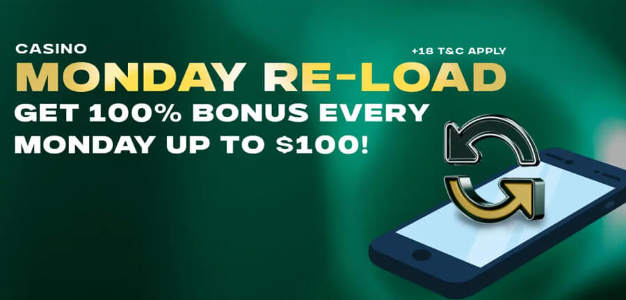 reload bonus at alphabook - canada casino