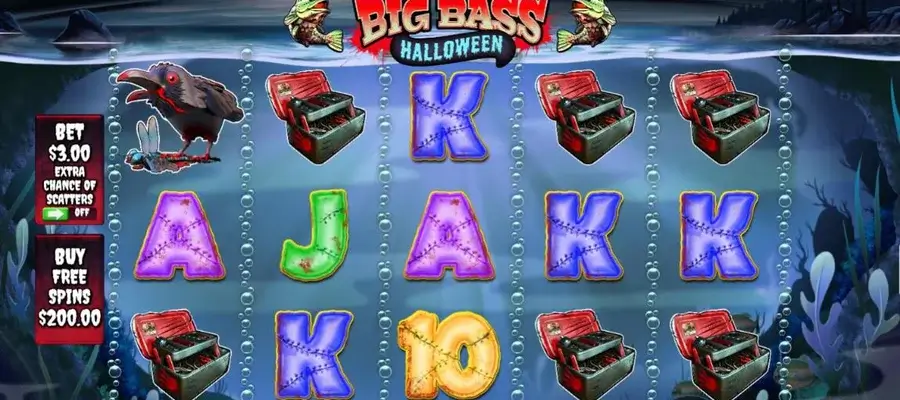 Big Bass Halloween slot gameplay
