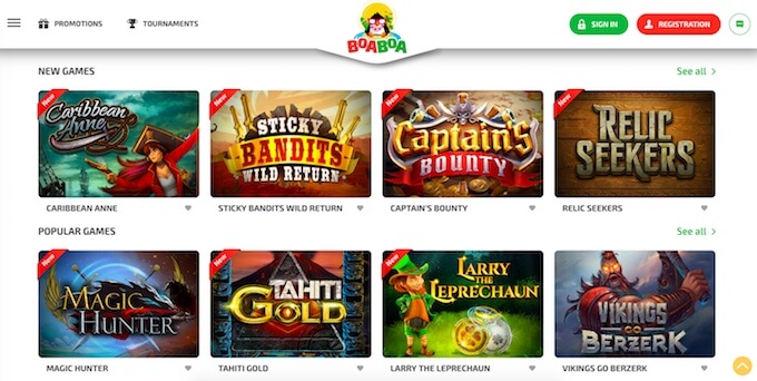 BoaBoa online casino games