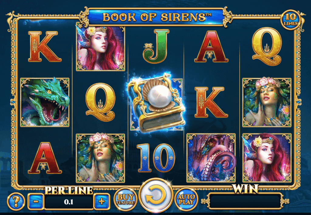book of sirens Spinomenal provider canada casino