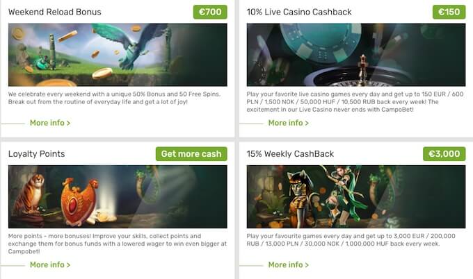 Campobet casino promotions