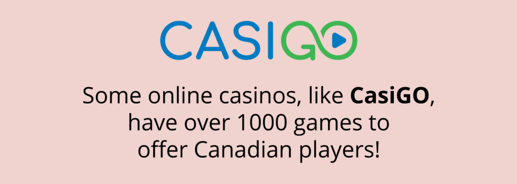 CasiGo Game selection