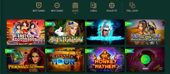 Casinia casino games