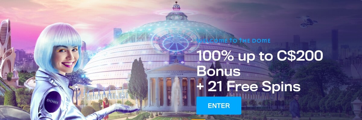 Join Casino Dome! Casino Dome welcome bonus