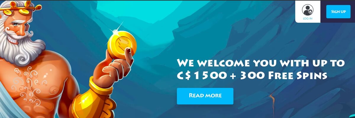 Casino Gods welcome bonus 
