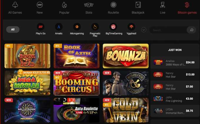 Play online casino games here! Casinochan casino games