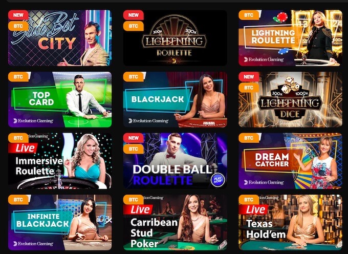 Casinochan live dealer games