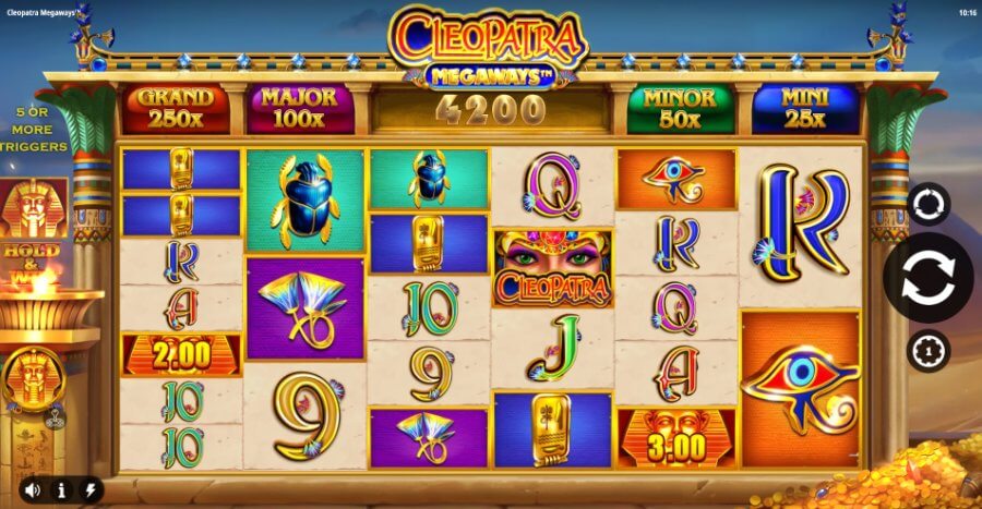 cleopatra megaways hold and win slot egyptian themed canada casino