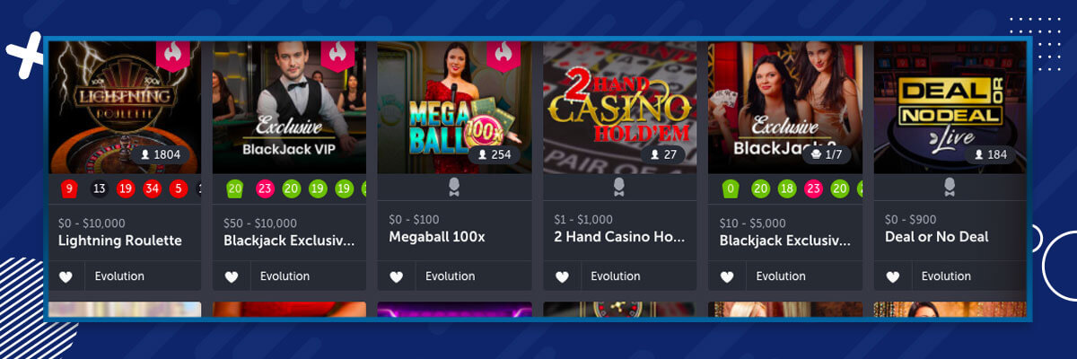 Play the ComeOn Live Casino! ComeOn Live Casino