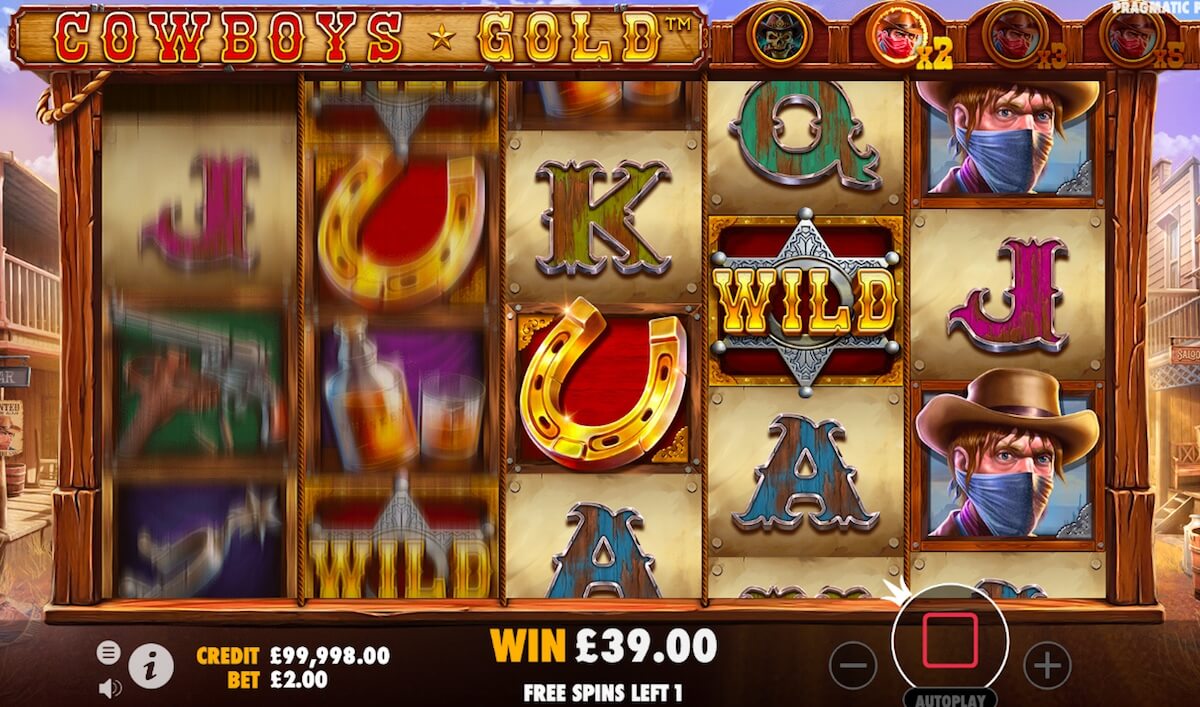 cowboys gold free spins bonus