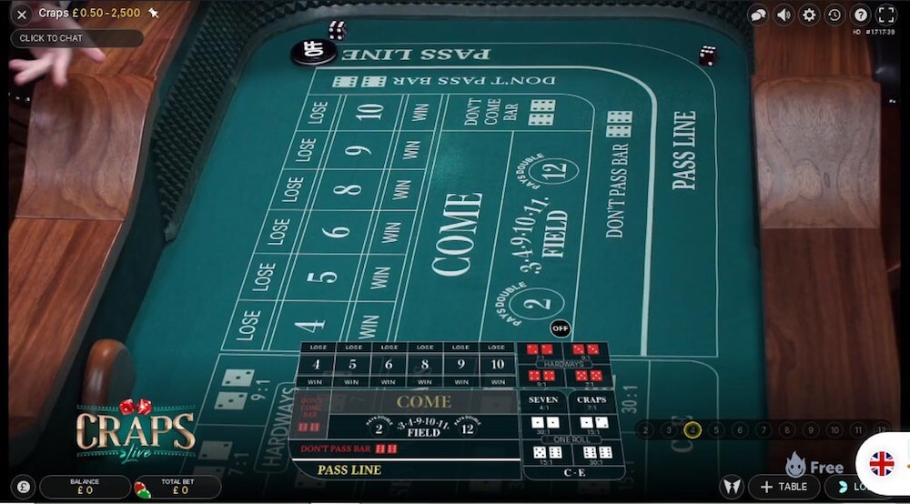 evolution gaming craps live live craps evolution
