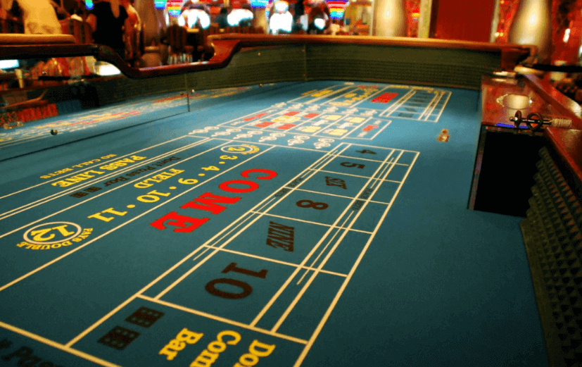 Craps table 