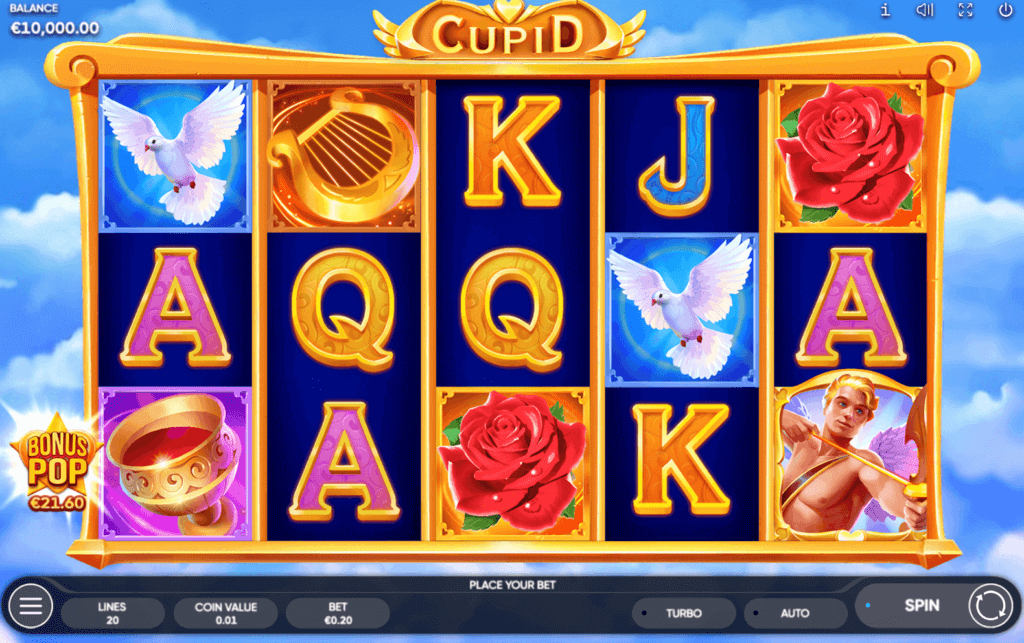 cupid slot endorphine sky love theme caanada casino reviews