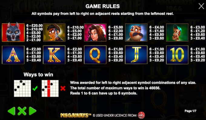 curse of the werewolf pragmatic play curse of the werewolf slot
