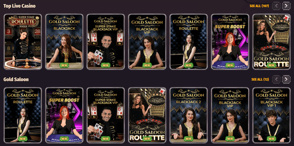 Dragonia Casino Canada Live Dealer Tables