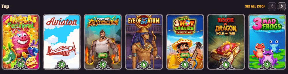 Dragonia Casino popular games