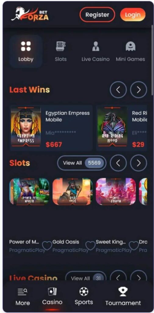 play forzabet on mobile