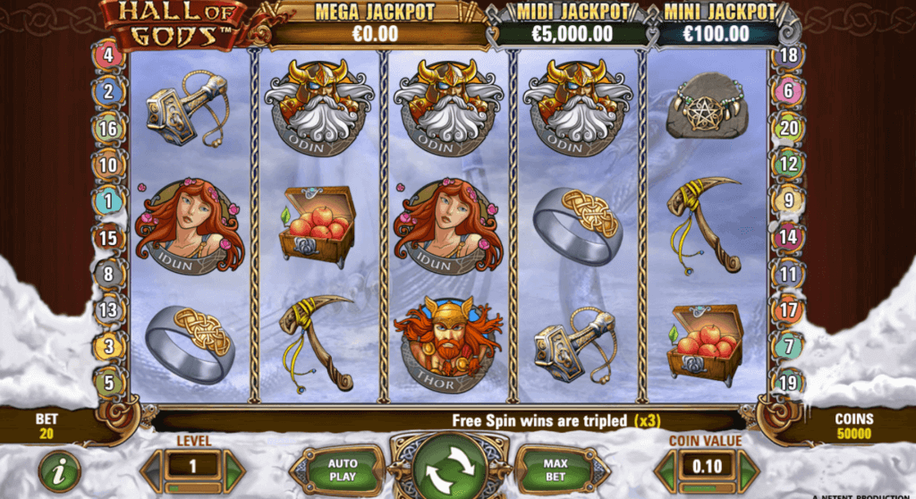 hall of gods netent provider review canada casino