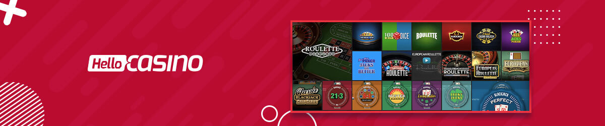 Play at Hello Casino Hello Casino table games