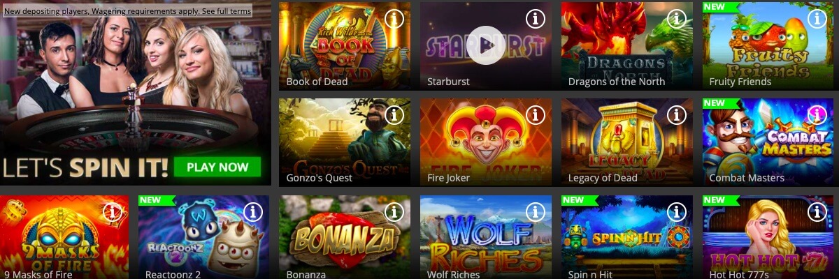 Hopa Casino table games 