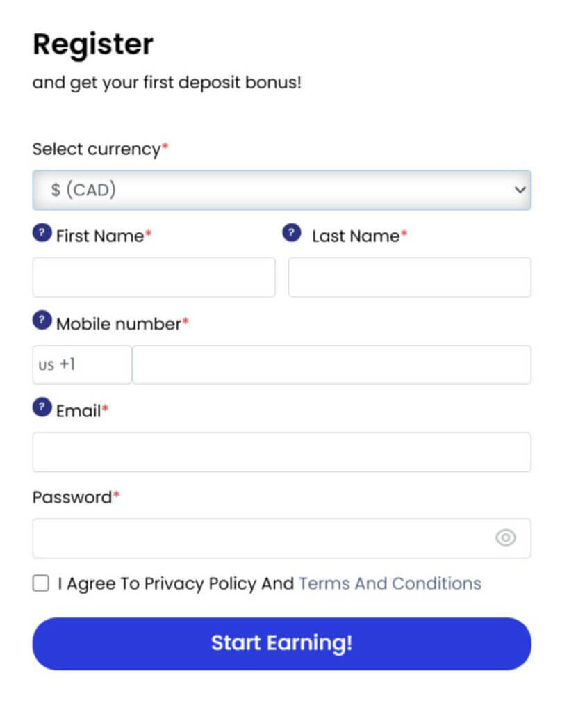 iWin Fortune - Register New Player