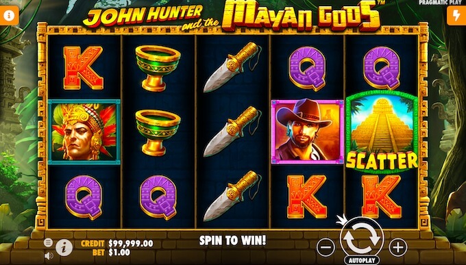 Play online John Hunter and the Mayan Gods John Hunter and the Mayan Gods by Pragmatic Play