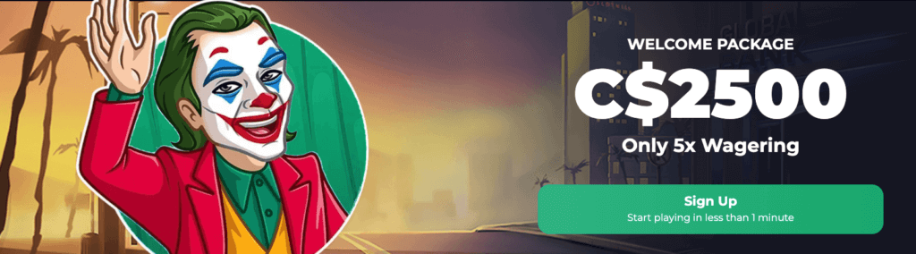 jokersino welcome bonus canada casino