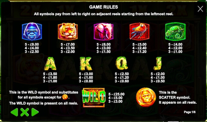 Jungle Gorilla Slot Review Jungle Gorilla slot paytable