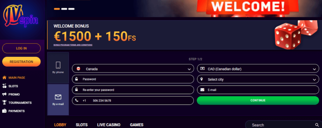 JVSpin registration