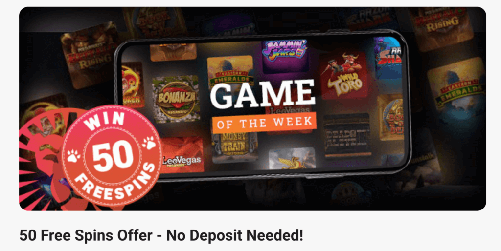 leovegas 50 free spins no deposit canada casino