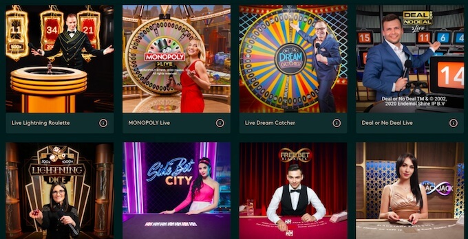 LiveCasino.com games