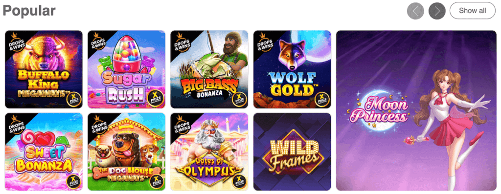 Popular Slots at LynxBet