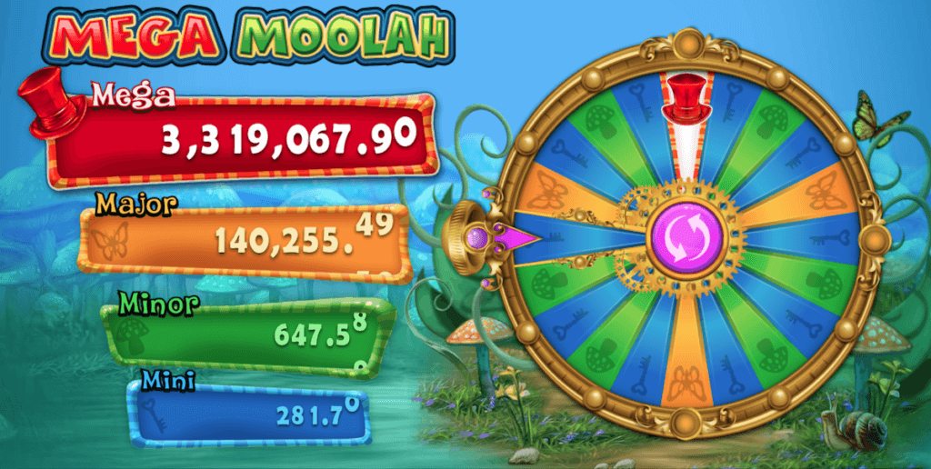 absolootly mad mega moolah spin the wheel