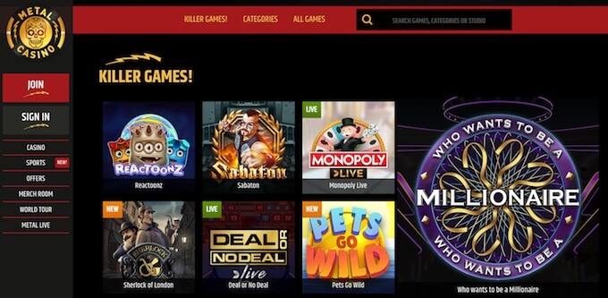 Metal casino review Metal Casino online games