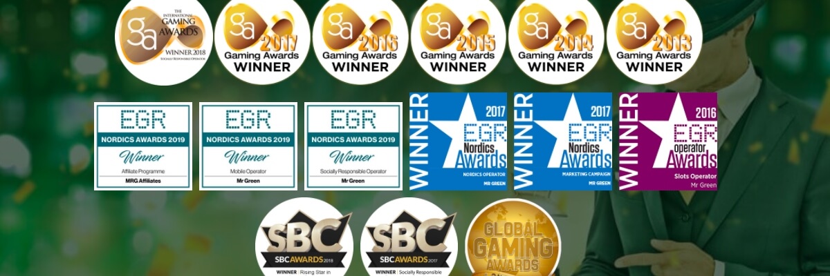 Play with Mr. Green Casino! Mr. Green's Awards