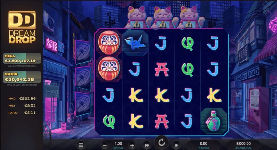neko night dream drop progressive jackpot slots canada casino new image