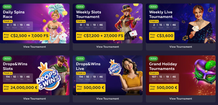 playfina tournament offers canada casino reviews
