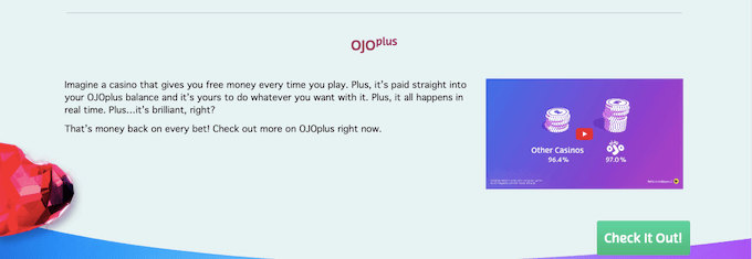 Claim your PlayOJO rewards PlayOJO rewards