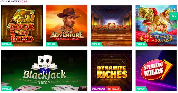 Play with PlayOJO PlayOJO games