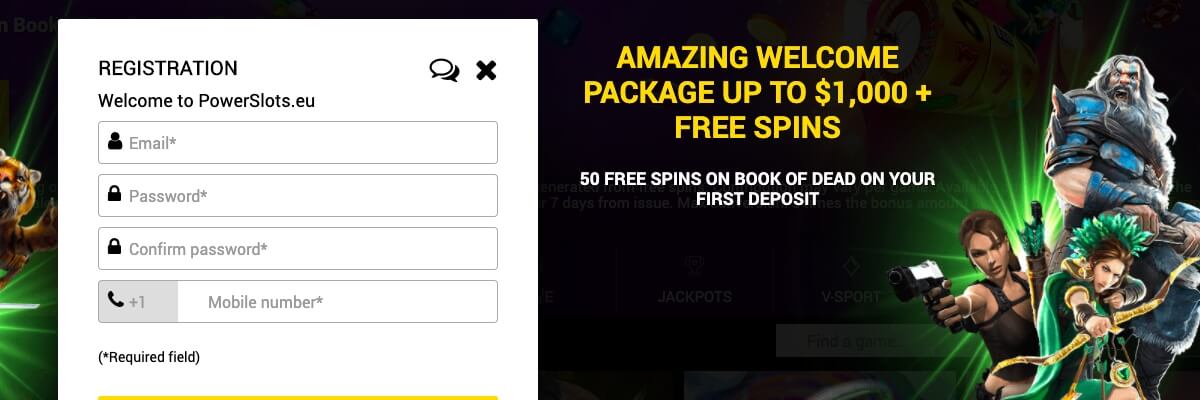 Register with Power Slots Power Slots Registration