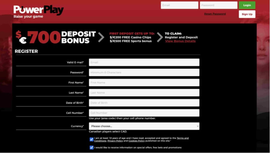 registration at powerplay casino canada casino