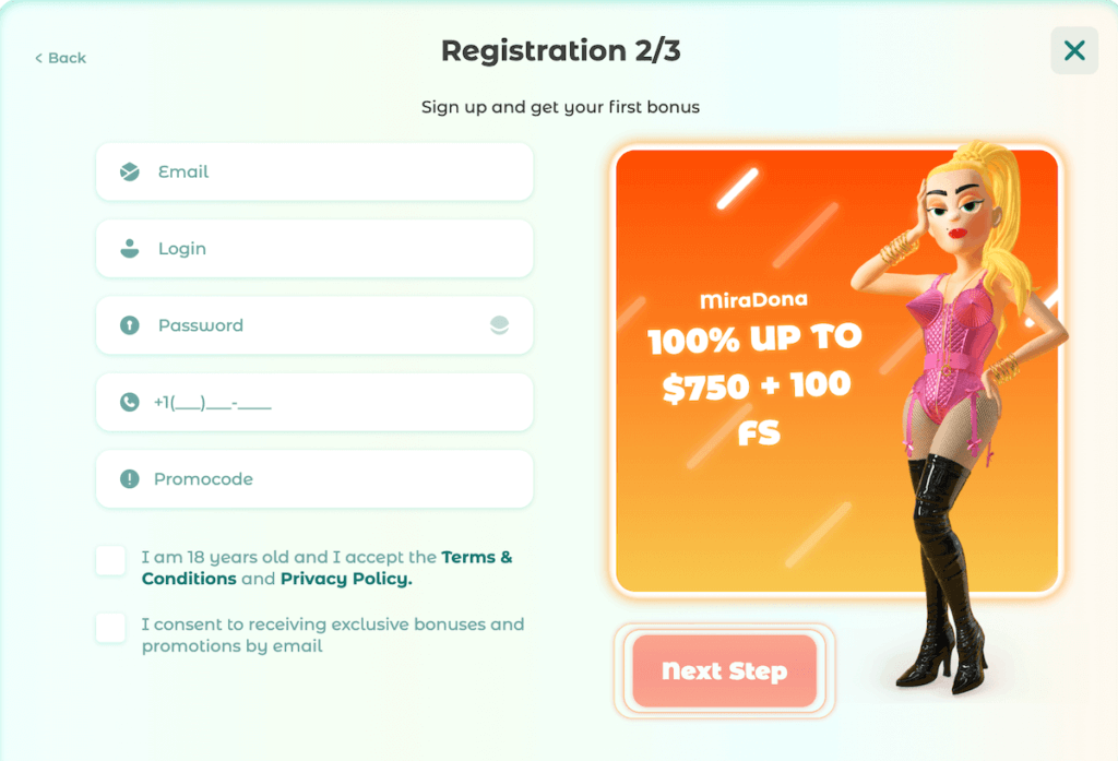 Register an account at Neon54