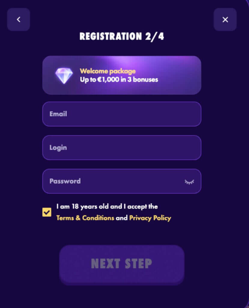 PoleStar Casino registration process