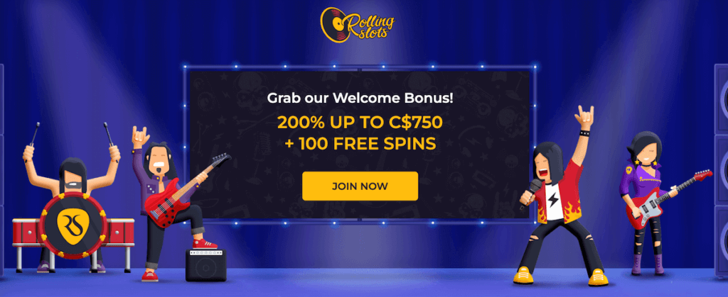 rolling slots canada welcome bonus