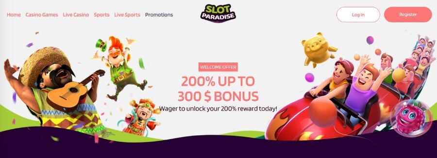 SlotParadise casino welcome bonus