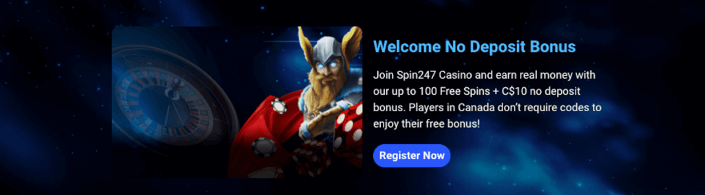 Spin247 $10 No Deposit Bonus
