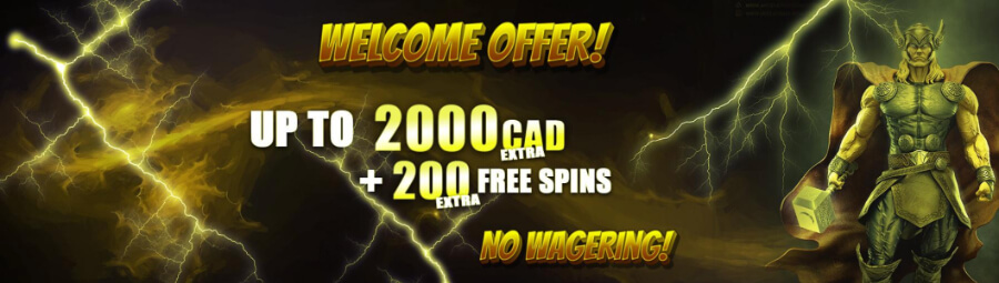 welcome offer at thor casino - canada casino